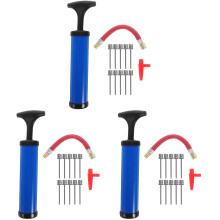 3Sets Multi-Function Basketball Pump Blue Portable Ball Inflation Tool
