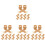 40Pcs Comfortable Cotton Mini Scarf for Mini Dolls Decor 1