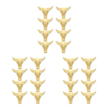 24Pcs Furniture Support Legs Yellow Zinc Alloy Replacement Sofa Feet