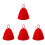 4Pcs Red Sauna Felt Hats Portable Comfortable Shower Bath Accessories 1