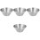 4Pcs Silver Stainless Steel Multi-Function Dessert and Salad Bowls 4