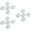 15Pcs Double Convex Glass Lens Transparent Optical Lab Use Durable 7
