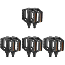 4Pairs Lightweight Black Bike Pedals for Kids Stable Wide Step Area