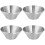 4Pcs Silver Stainless Steel Multi-Function Dessert and Salad Bowls 6