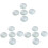 15Pcs Double Convex Glass Lens Transparent Optical Lab Use Durable 1
