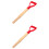 2Pcs Assorted Color Wood Spade Handle Replacement Durable Shaft 6
