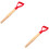 2Pcs Assorted Color Wood Spade Handle Replacement Durable Shaft 7