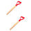 2Pcs Assorted Color Wood Spade Handle Replacement Durable Shaft 8