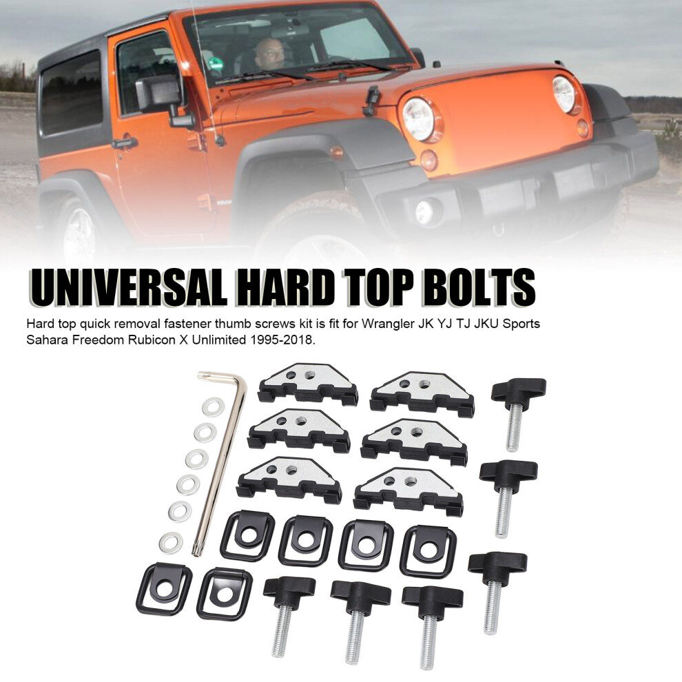 Hard Top Fastener Kit For Jeep 1995-2018 7055741234828