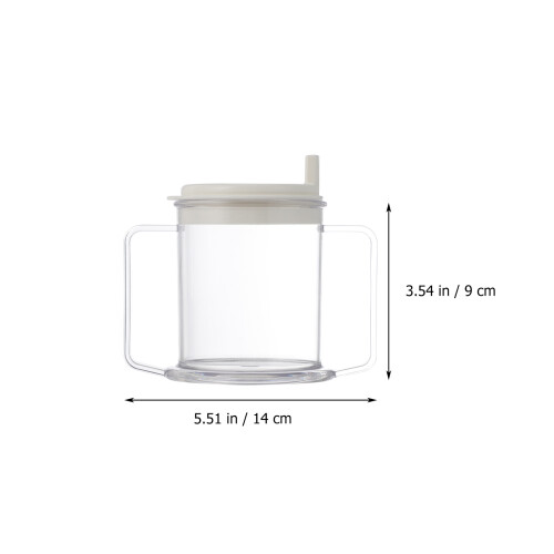 3pcs Plastic Double Handle Cup Premium Beverage Cup Durable Thicken 1