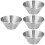 4Pcs Silver Stainless Steel Multi-Function Dessert and Salad Bowls 7