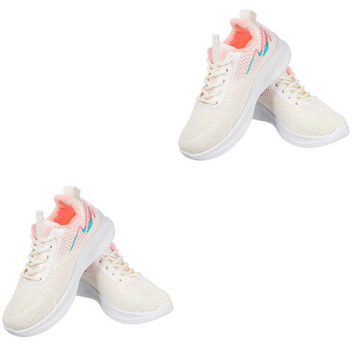 2Paren Sneakers Wit Met Comfortabele Honingraat Binnenzool 2