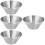 4Pcs Silver Stainless Steel Multi-Function Dessert and Salad Bowls 8