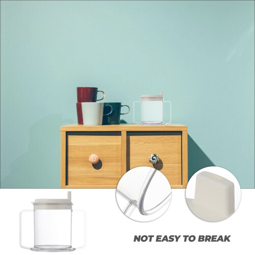 3pcs Plastic Double Handle Cup Premium Beverage Cup Durable Thicken 2