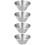 4Pcs Silver Stainless Steel Multi-Function Dessert and Salad Bowls 9