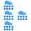 80Pcs Blue Plastic Balls Vibrant Raffle Drawing Balls 5