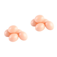 120Pcs Painting Eggs Set Beige Plastic Imitation for DIY Crafts