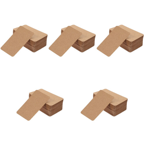 500Pcs Convenient Small Blank Cards Daily Use Note Supply Light Brown 1