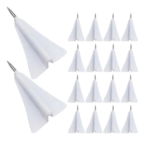 54Pcs White Airplane Thumbtacks for Cork Board Classroom Use 2