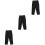 3Pcs Polyester Chef Pants Black Loose Fit Breathable Kitchen Trousers 4