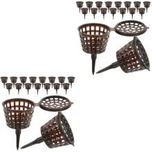 40Pcs Black Plastic Bonsai Fertilizer Holders for Garden Plants