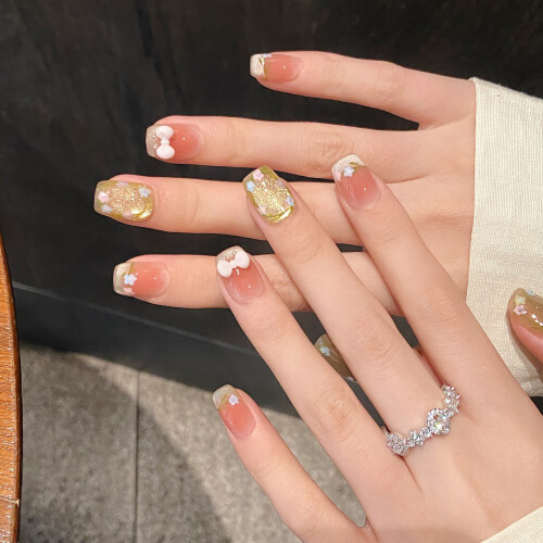(3) Cat Eye Press On Nails - Pink Reusable Salon Nails 2