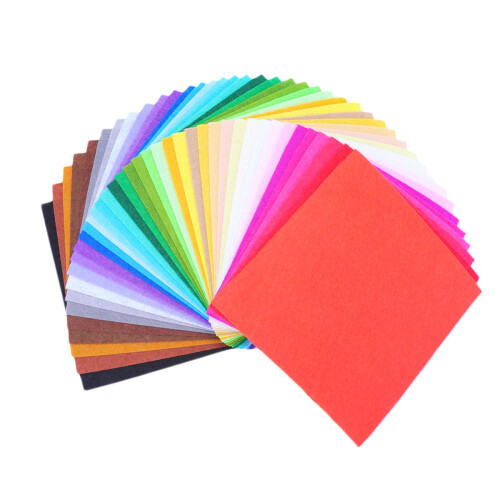 120Pcs DIY Felt Sheets Assorted Colors Portable Manual Craft Material 1