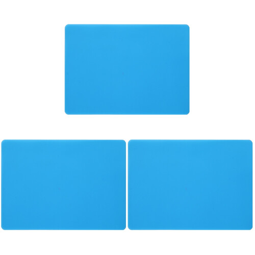 3Pcs Multipurpose Silicone Mat Blue for Craft DIY Resin and Table Use