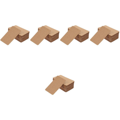 500Pcs Convenient Small Blank Cards Daily Use Note Supply Light Brown 2