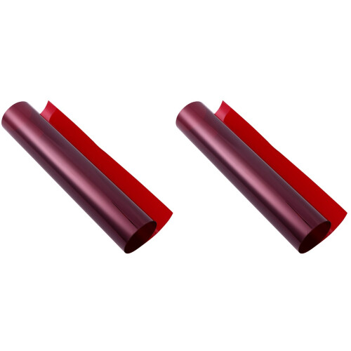 2Pcs Red Light Diffuser Film Sheets for Flash Gels and Stage Lighting