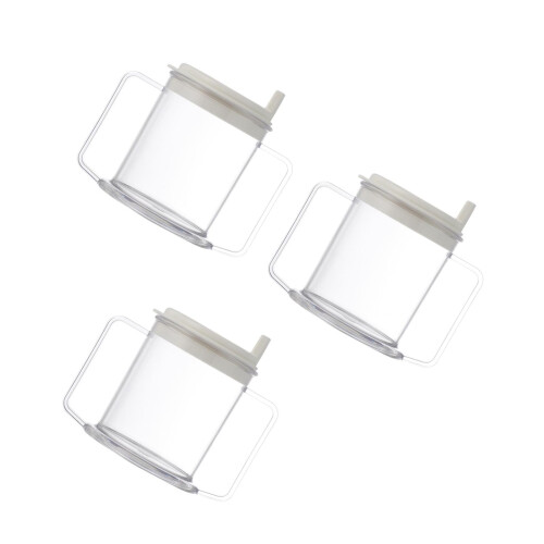 3pcs Plastic Double Handle Cup Premium Beverage Cup Durable Thicken