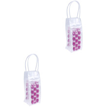 2Pcs Compact Purple Freezer Cooling Bag for