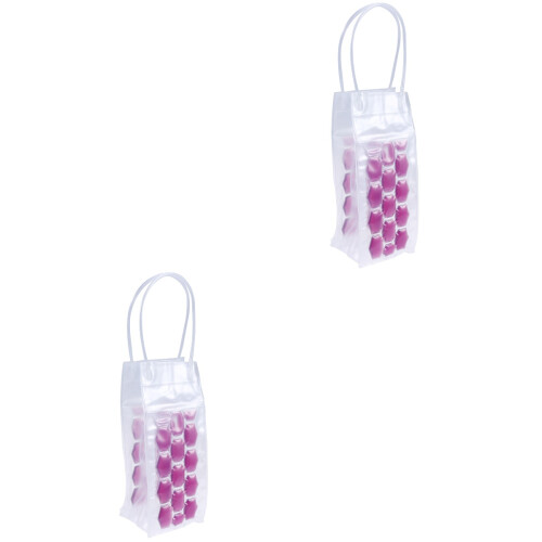 2Pcs Compact Purple Freezer Cooling Bag for