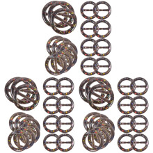 90Pcs Brown Scarf Ring Clips Resin Buckle for Women Shirts and Scarves