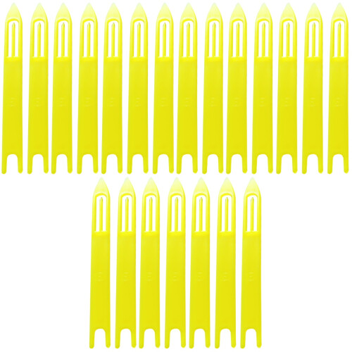 90Pcs Durable Plastic Yellow Knitting Shuttle Tool for Fish Net Repair 2