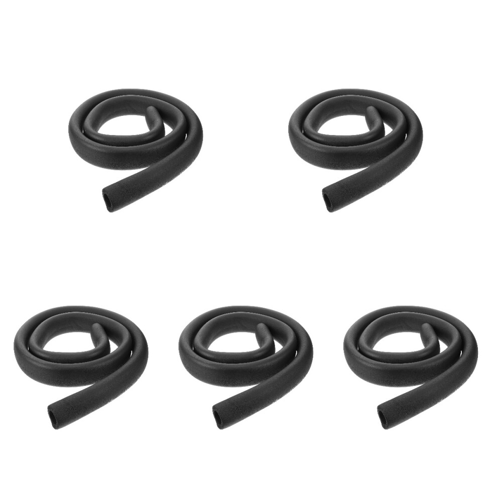 5Pcs Flexible Insulation Rubber Tubes Black Outdoor Protection 3713464011600