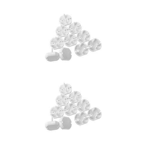 10Pcs White Outlet Covers Electric Shock Protection for Babies 2