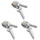 3Pcs Quick Connect Copper Tire Chuck Silver Air Inflator Locking Clip 1