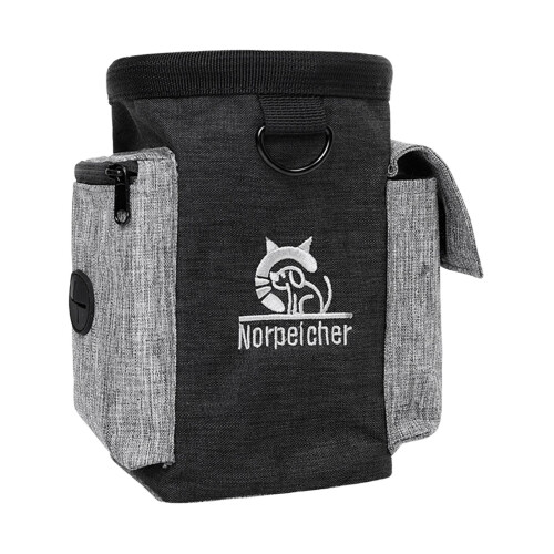 (Black) Dog Training Waist Bag Adjustable Durable 2