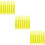 90Pcs Durable Plastic Yellow Knitting Shuttle Tool for Fish Net Repair 9