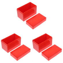 3Pcs Plastic Coin Protection Case Red Coin Holder for Home Use