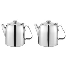 2Pcs Stainless Steel Stove Top Tea Kettle Silver Easy Pour Handle