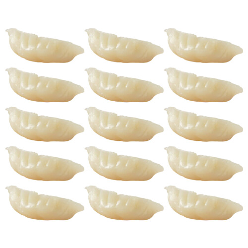 30Pcs Realistic White PVC Dumpling Models Fake Decorative Food Props 1