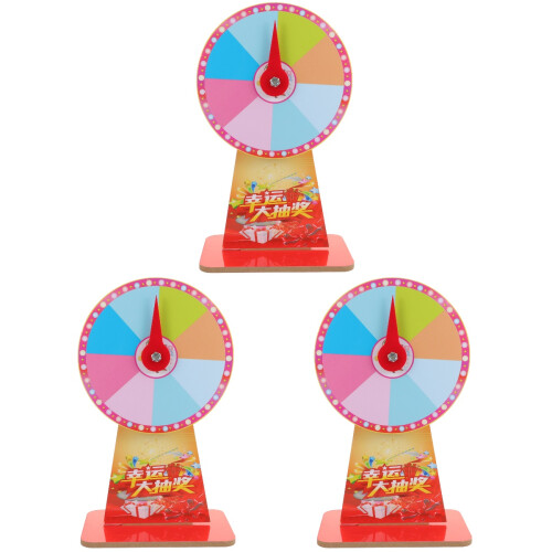 3Sets Portable PVC Roulette Wheel Fun Party Game Turntable