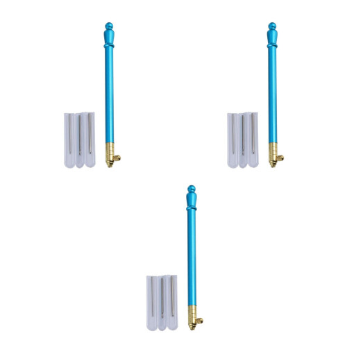 3Sets Lightweight Knitting Hook Needles Blue Embroidery Stitching Kit