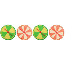 4Pcs Assorted Color Prize Wheel Party Game Turntable for Kids' Parties