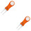 2Pcs Lightweight Orange Divot Tools Foldable Forks for Golf 6