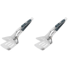 2Pcs Spatula Tong Stainless Steel Multi-Use Cooking Tool