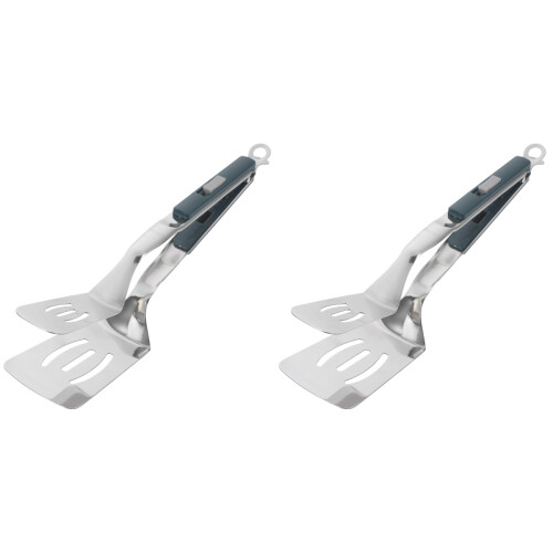 2Pcs Spatula Tong Stainless Steel Multi-Use Cooking Tool