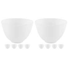 10Pcs White Silicone Mask Mixing Bowls Multi-Use DIY Beauty Tools